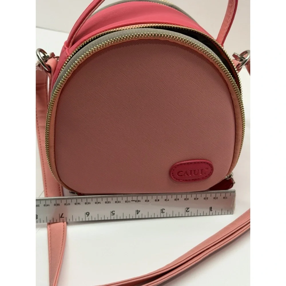 CAIUL Synthetic Leather Camera Case Pink w/ Strap for Fujifilm Instax Mini 75